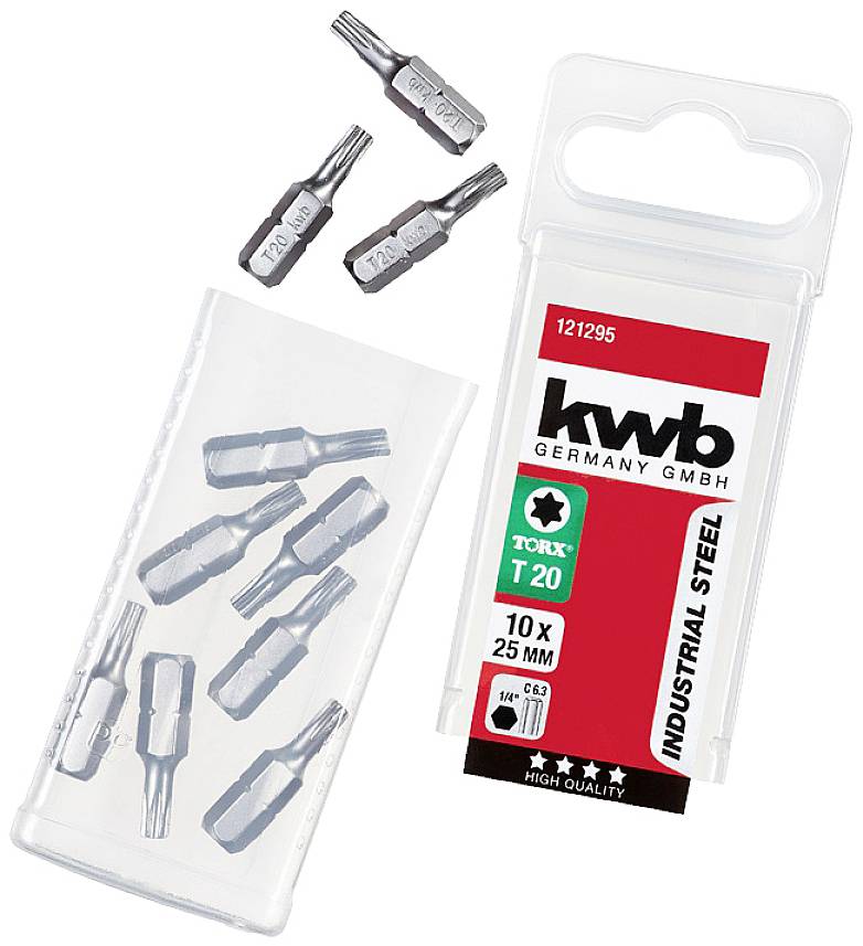 kwb 121295 TX bit T 20 Acél C 6.3 10 db