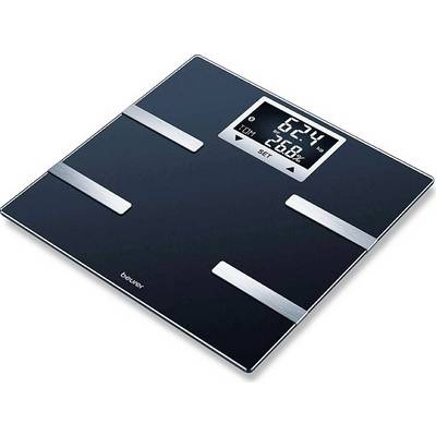 Digitális személymérleg négy fém elektródával és digitális kijelzővel, mutatja a '62,4 kg'-ot, a 'TDH'-t és a '26,8 %'-ot.
