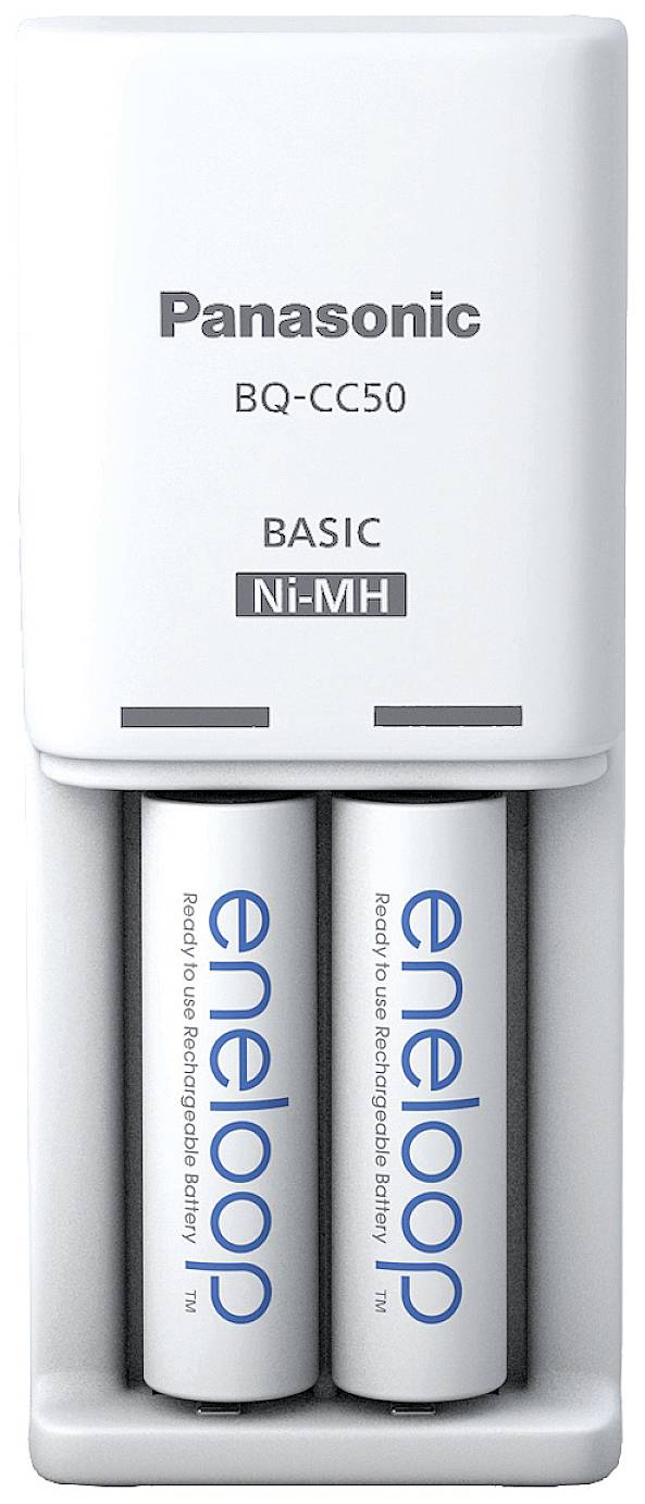 Panasonic Compact BQ-CC50 +2x eneloop AA Hengeres akku töltő NiMH Mikro (AAA), Ceruza (AA)