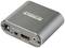Egy kompakt AV-konverter képei csatlakozókkal DC 5V-hoz, HDMI-bemenettel és sztereó kimenettel, támogatja a PAL és NTSC szabványokat.