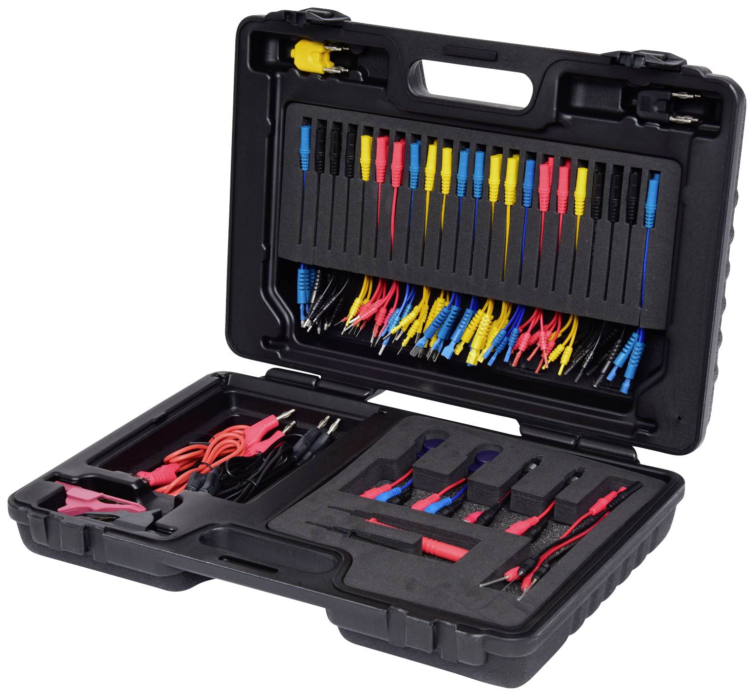KS Tools 150.0950 12/24V mesterdiagnosztikai vizsgáló és mérő kábelkészlet, 92 db