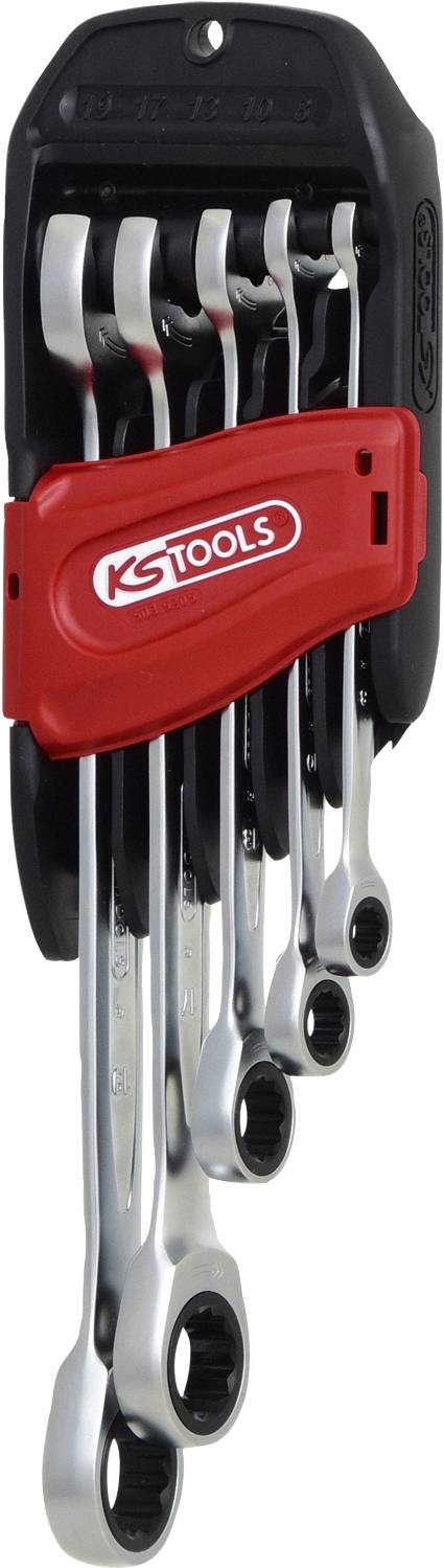 KS Tools 503.5205 Racsnis csavarkulcs készlet 5 részes Kulcsszélesség (metrikus) 19 mm