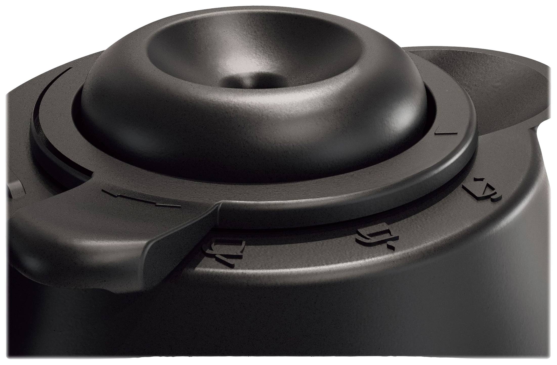 A kávégép fedelén különböző beállítások szimbólumai láthatók.