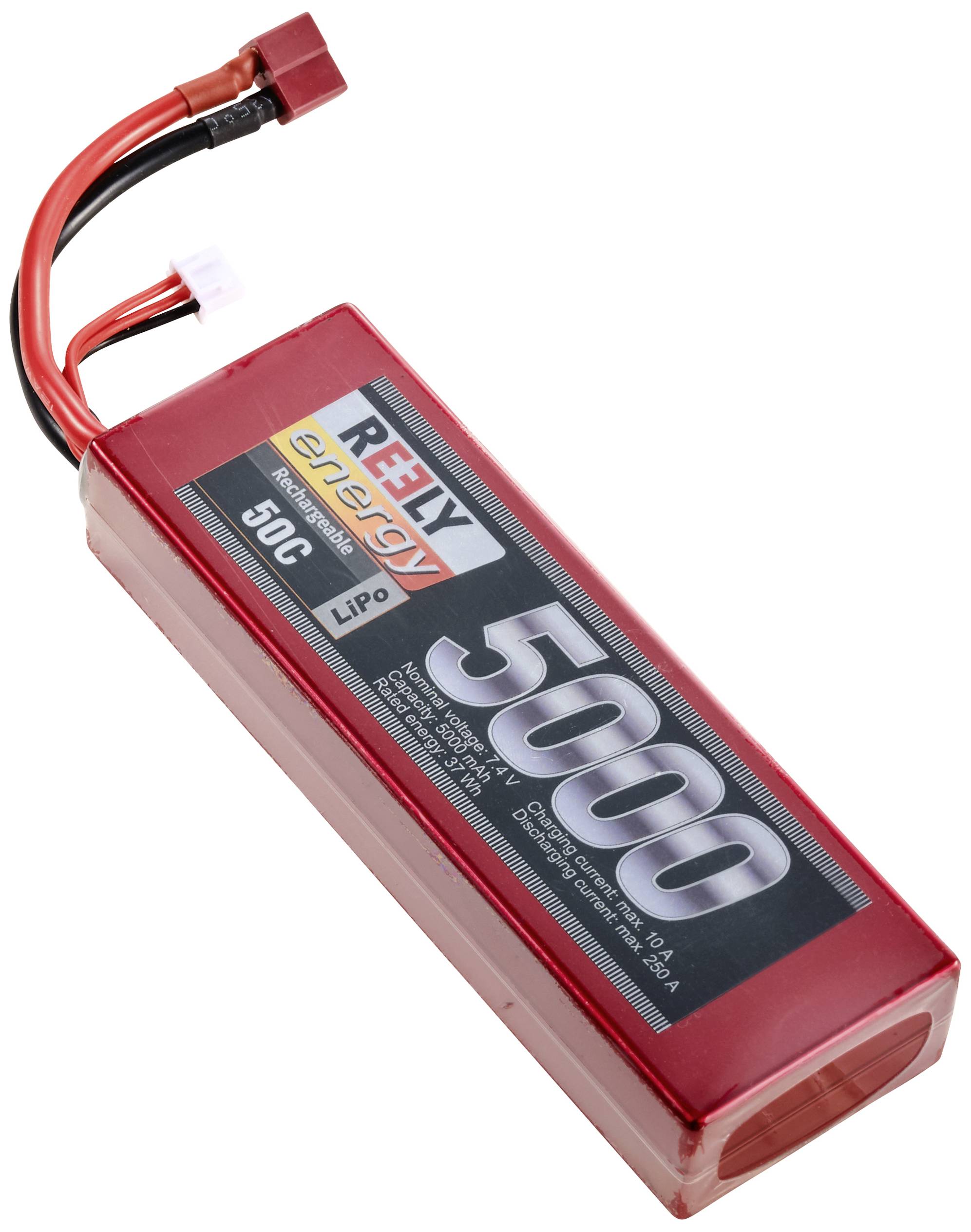 Reely Akkucsomag, LiPo 7.4 V 5000 mAh Cellaszám: 2 50 C Keménydoboz T-dugaszoló rendszer