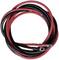 Piros és fekete kábelpár, egymással összekötve.