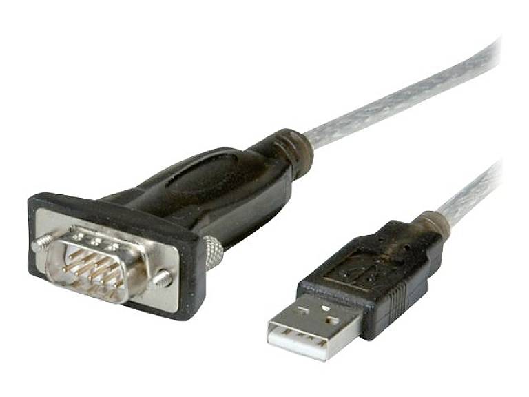 Egy adapter, amelynek bal oldalán VGA-csatlakozó, jobb oldalán USB-dugasz található. Adatátvitelre alkalmas.