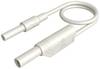 Hirschmann Test & Measurement MAL S WS-B 100/2,5 ws Biztonsági mérővezeték 4 mm-es biztonsági hüvely 4 mm-es biztonsági dugó, egymásba dugható 100 cm Fehér 1 db