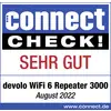 A Siegel von connect tesztje alapján a devolo WiFi 6 Repeater 3000 2022 augusztusában "NAGYON JÓ" minősítést kapott.
