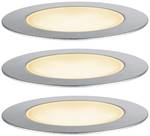 Plug & Shine LED süllyesztett padlólámpa Padlói alapkészlet rovarbarát IP67 2200K 3x2W 21VA ezüst