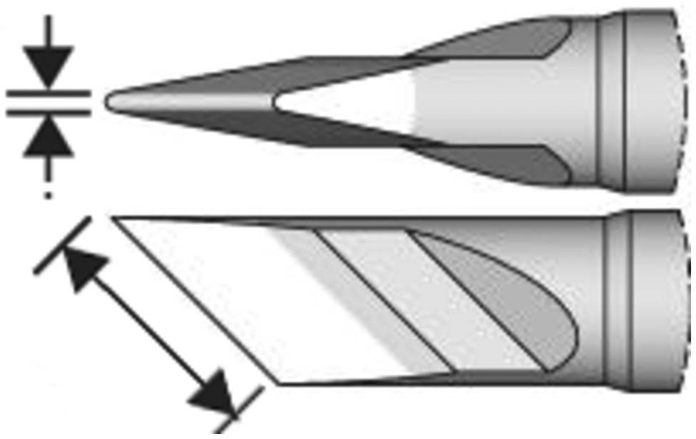 JBC Tools C210018 Forrasztóhegy Különleges forma, penge alakú Hegy méret 0.3 mm Csúcs hossza 7.6 mm Tartalom, tartalmi egységek rendelésenként 1 db