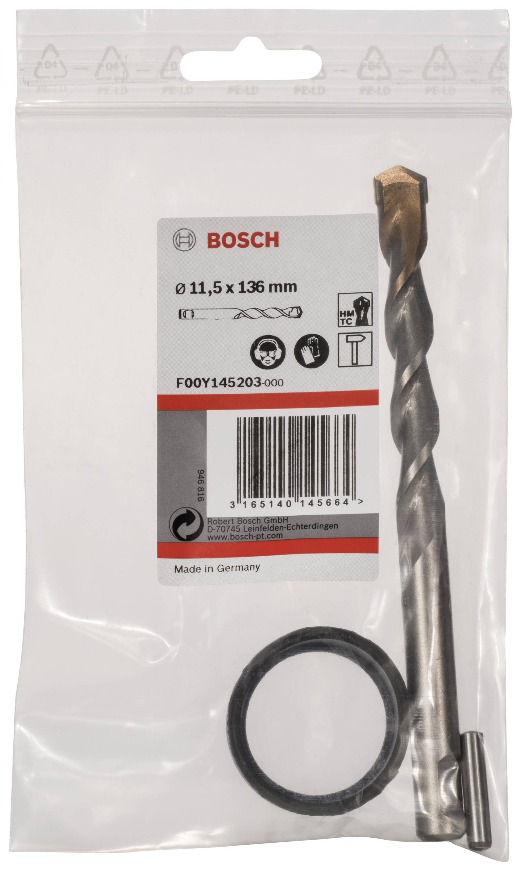 Bosch csomagolású fúrófej, Ø 11,5 x 136 mm.