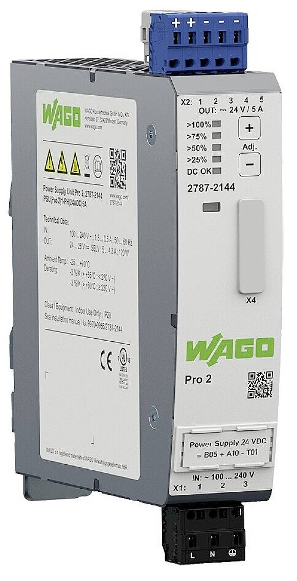 WAGO 2787-2134 Tápellátó ház 10 A 120 W Tartalom, tartalmi egységek rendelésenként 1 db
