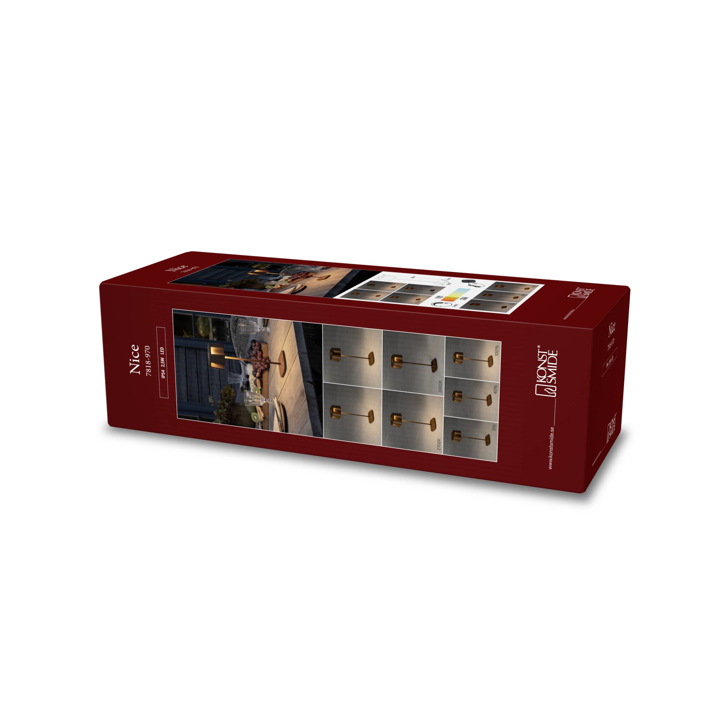 Lámpafüzér ábrázolásával ellátott csomag, amely különböző puha fényű izzókat mutat. A csomagon 'Kültéri használatra alkalmas' felirat szerepel.