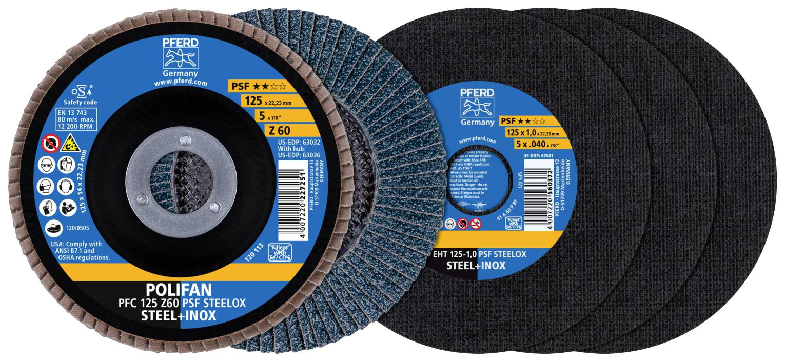 PFERD TOOLS 69198298 Legyezős csiszolókorong Ø 125 mm Szemcsézet=60 1 készlet