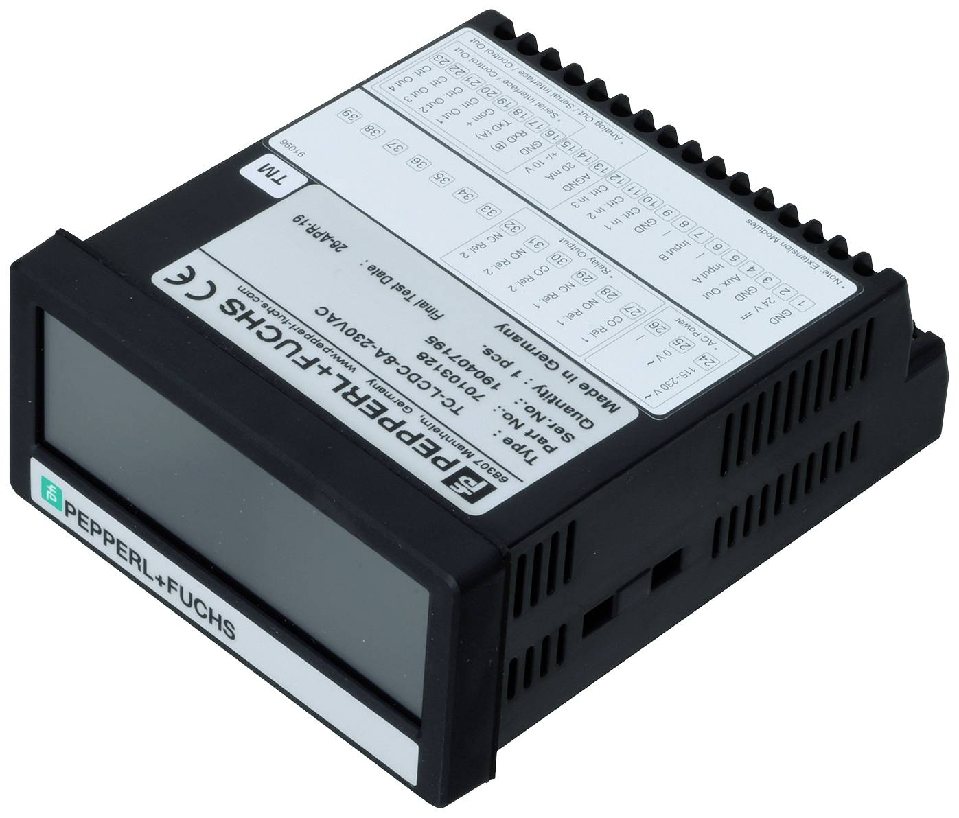 Pepperl+Fuchs TC-LCDC-8A-230VAC Digitális beépíthető mérőműszer