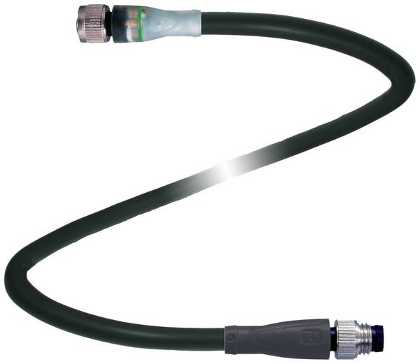 Pepperl+Fuchs 240818-100001 Érzékelő-/működtető összekötő, konfekcionált M8 x 1 Egyenes 5 m Pólusszám: 3, 3 1 db