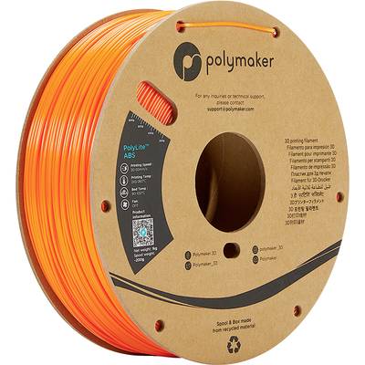 Polymaker PE01009 PolyLite 3D nyomtatószál ABS műanyag közel szagtalan 1.75 mm 1000 g Narancs  1 db