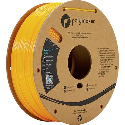 Polymaker PE01006 PolyLite 3D nyomtatószál ABS műanyag közel szagtalan 1.75 mm 1000 g Sárga  1 db
