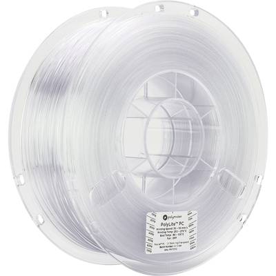 Polymaker PC01001 PolyLite 3D nyomtatószál PC (polikarbonát) nagy merevség, hőálló 1.75 mm 1000 g Átlátszó 1 db