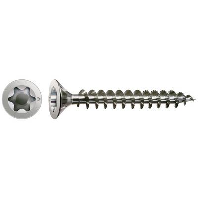 Fém csavar Torx-fejjel és menettel. Balra: Torx-profil oldalnézete. Ezüstös szín. Csavar fa- vagy fémkötésekhez.
