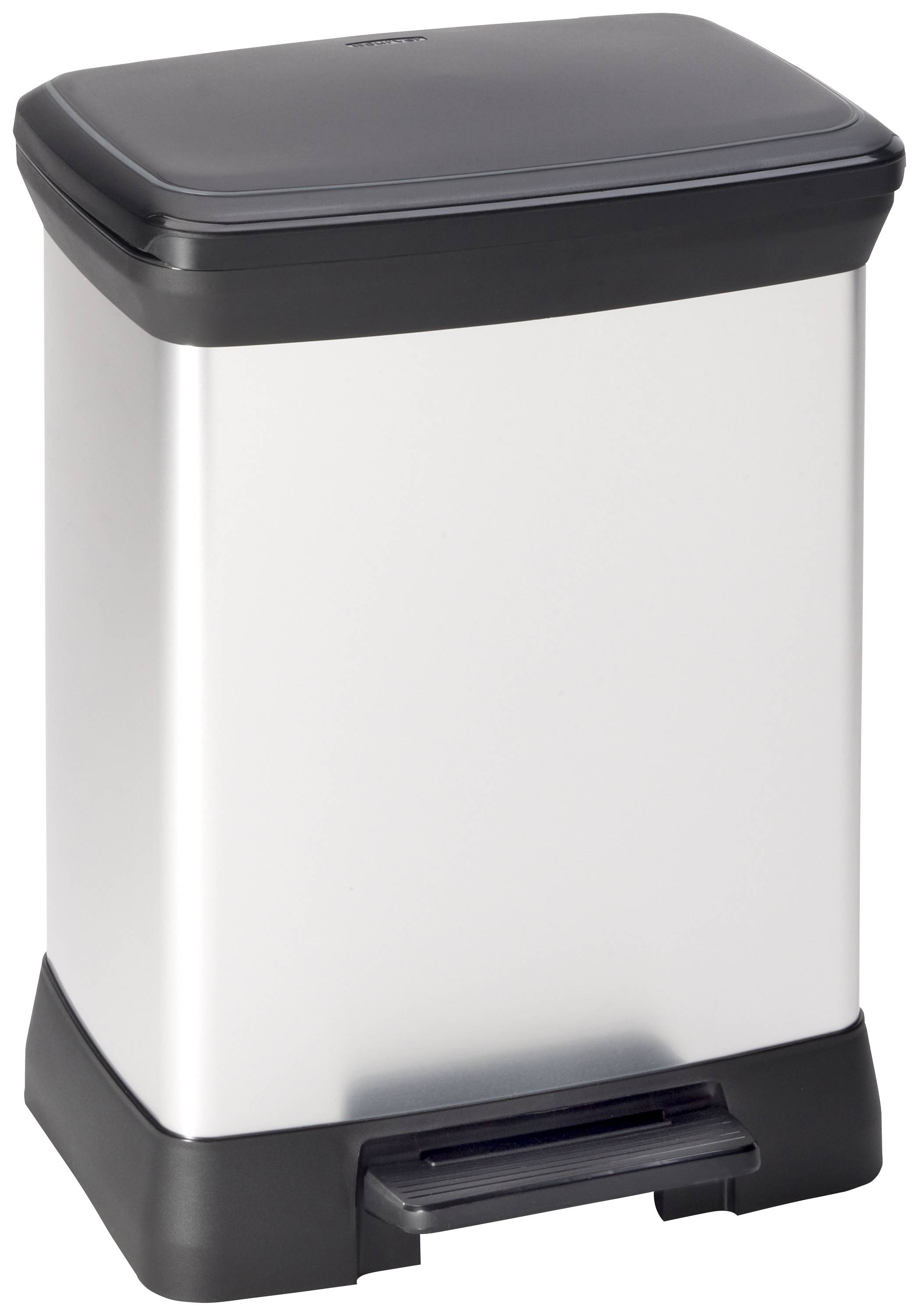 Curver DECO Bin 240642 Szemeteskuka 30 l (Sz x Ma x Mé) 390 x 510 x 290 mm Ezüst, Fekete 1 db