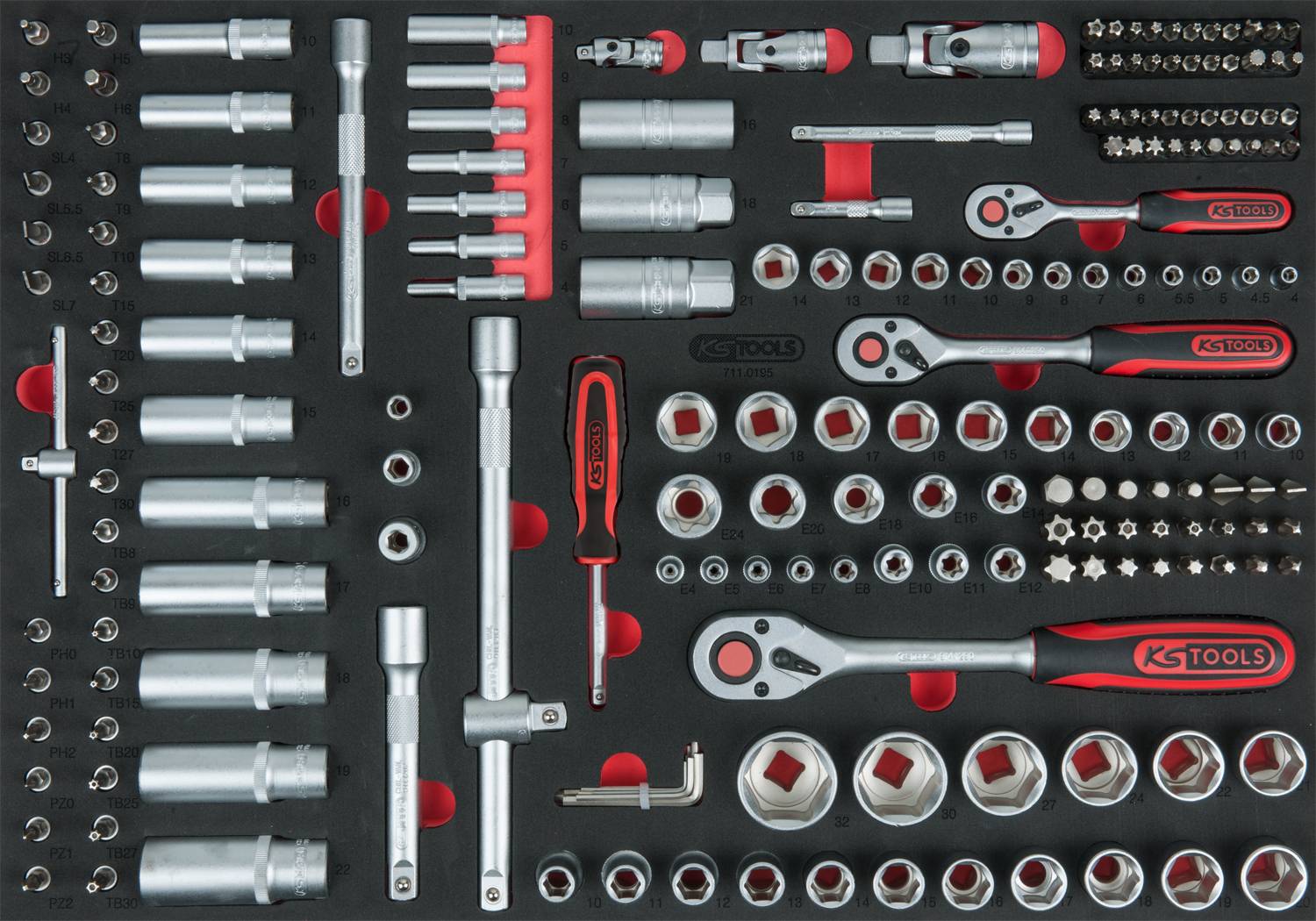 KS Tools 711.0195 Dugókulcs készlet Collos 1/2 (12,5 mm) 711.0195