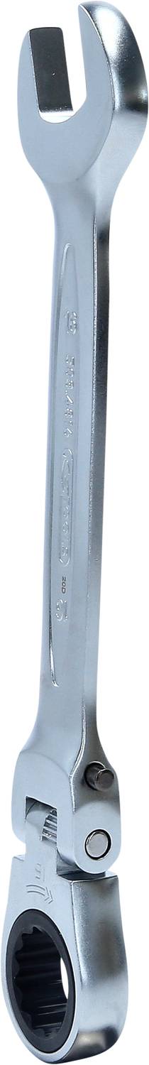 Egy ezüstszínű gyűrűs villáskulcs nyitott és zárt villás végekkel, alkalmas különböző csavarási munkálatokhoz.