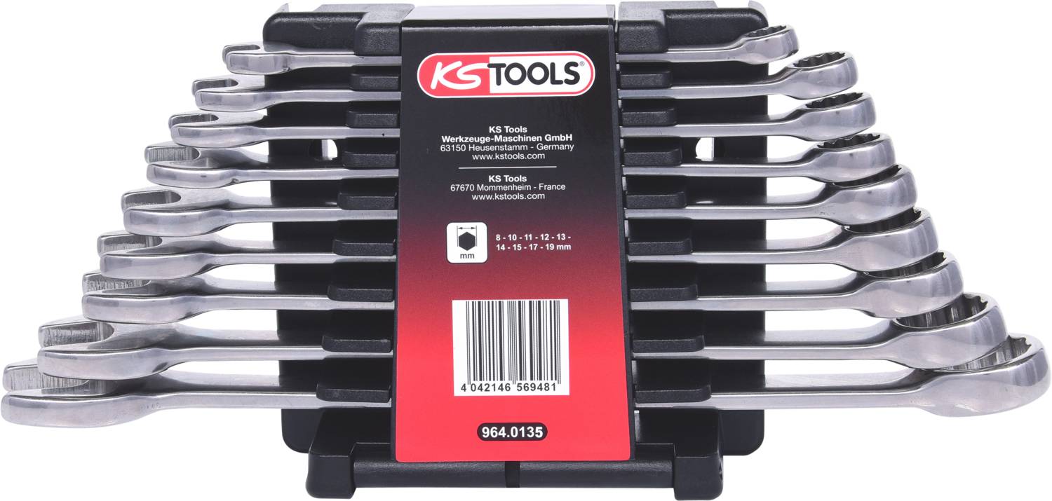 KS Tools 964.0135 964.0135 Racsnis csavarkulcs készlet Kulcsszélesség (metrikus) 8 - 53 mm