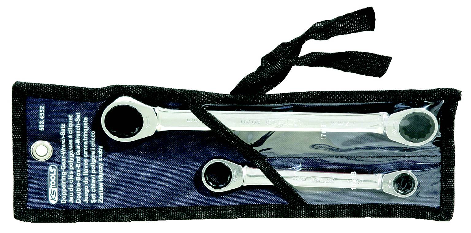 KS Tools 5034552 503.4552 Kettős gyűrűskulcs készlet Kulcsszélesség (metrikus) 10 - 19 mm