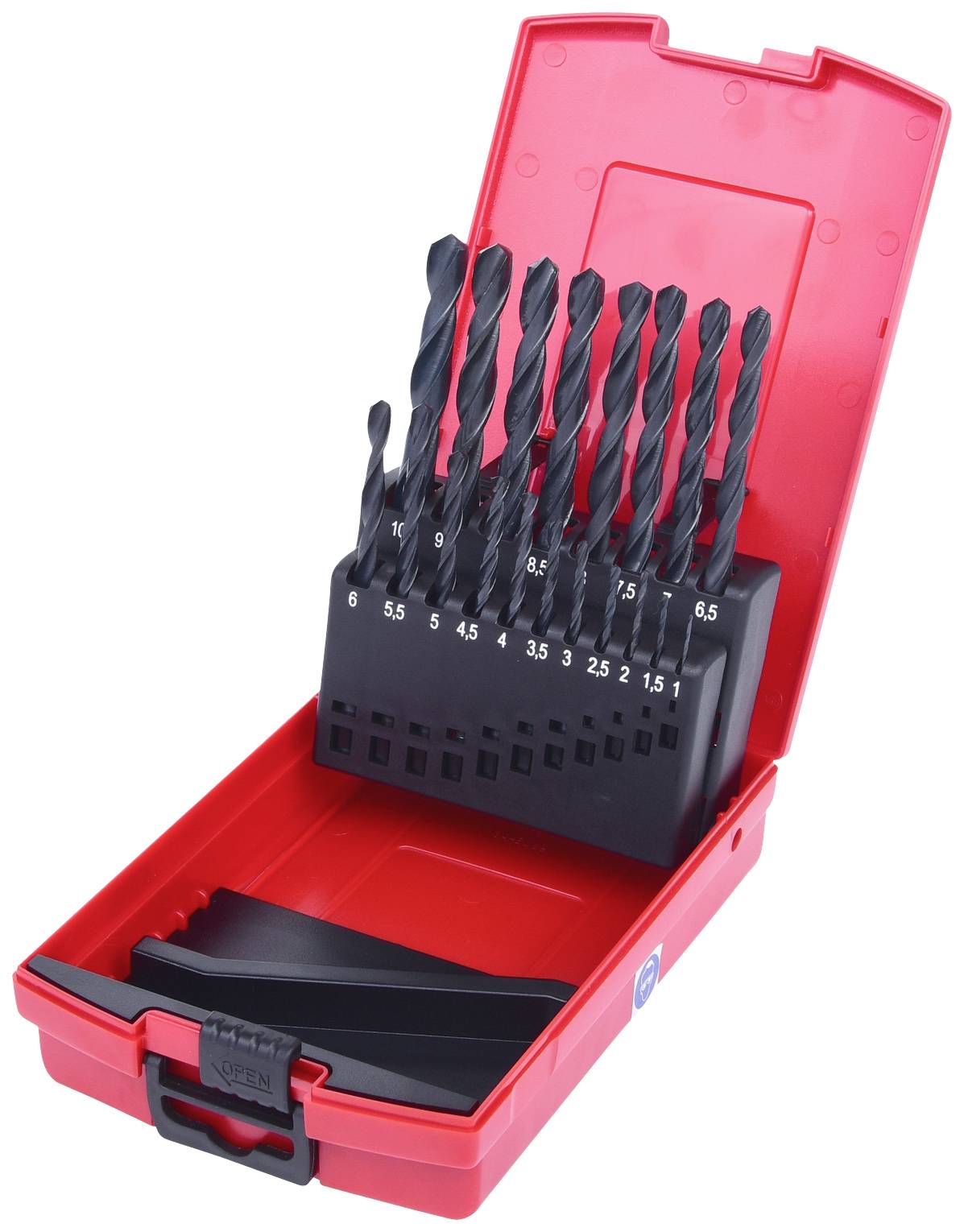 KS Tools 3301620 330.1620 HSS-R Fém spirálfúró készlet 1 mm, 1.5 mm, 2 mm, 2.5 mm, 3 mm, 3.5 mm, 4 mm, 4.5 mm, 5 mm, 5.5 mm, 6 mm, 6.5 mm, 7 mm, 7.5 mm, 8 mm,