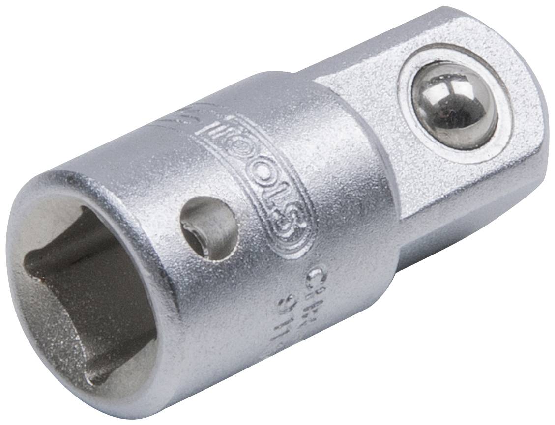 'Fémből készült adapter golyóscsapággyal, amely szerszámokban használható nyomatéknövelésre vagy a hozzáférhetőség módosítására.'