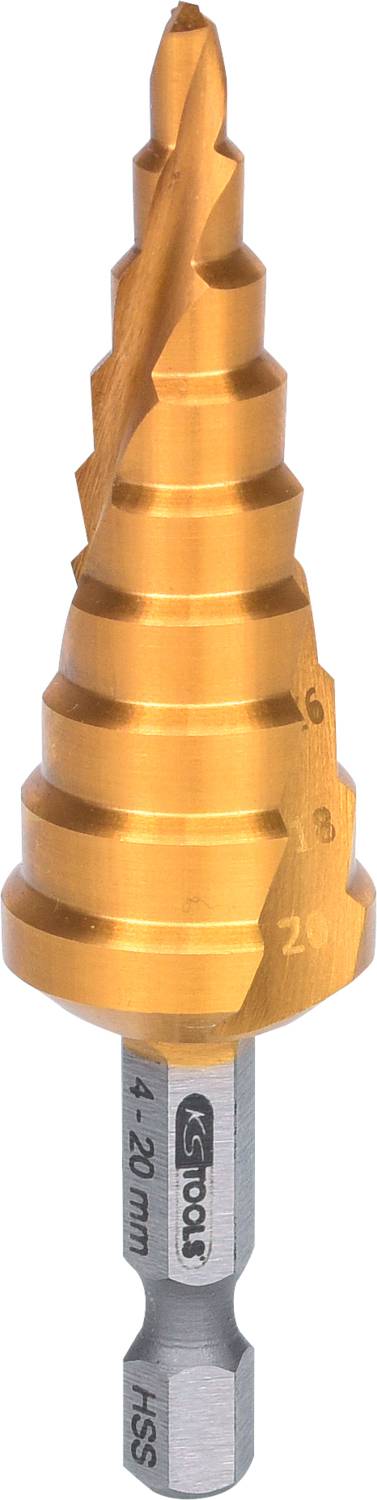 KS Tools 3302385 330.2385 HSS TIN-TIP Fokozatfúró 1 db