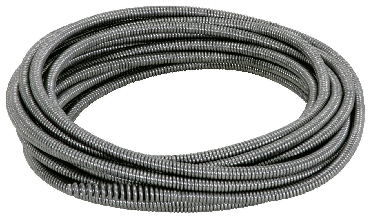 Egy nagy, tekergőző fémvédőcső, amely alkalmas kábelek védelmére.