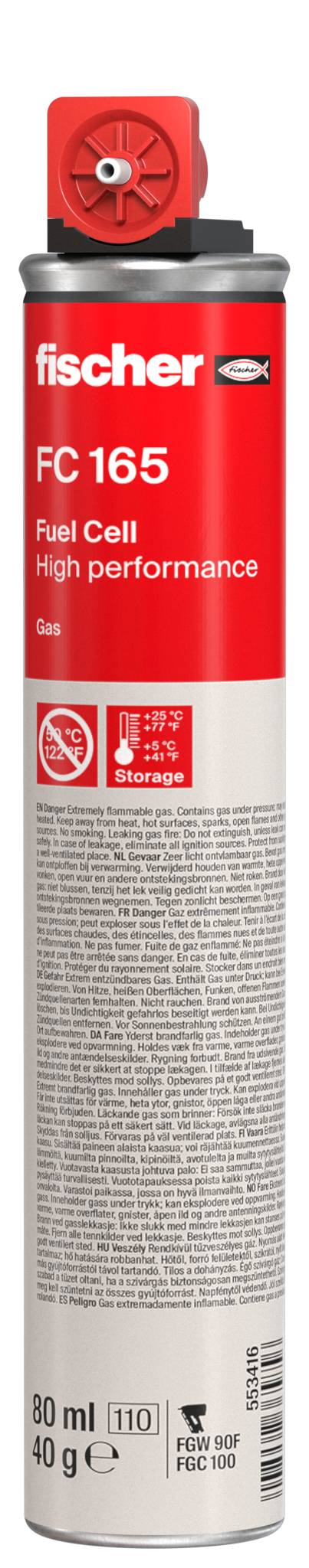 Fischer 553416 Gázpalack 40 g 80 ml