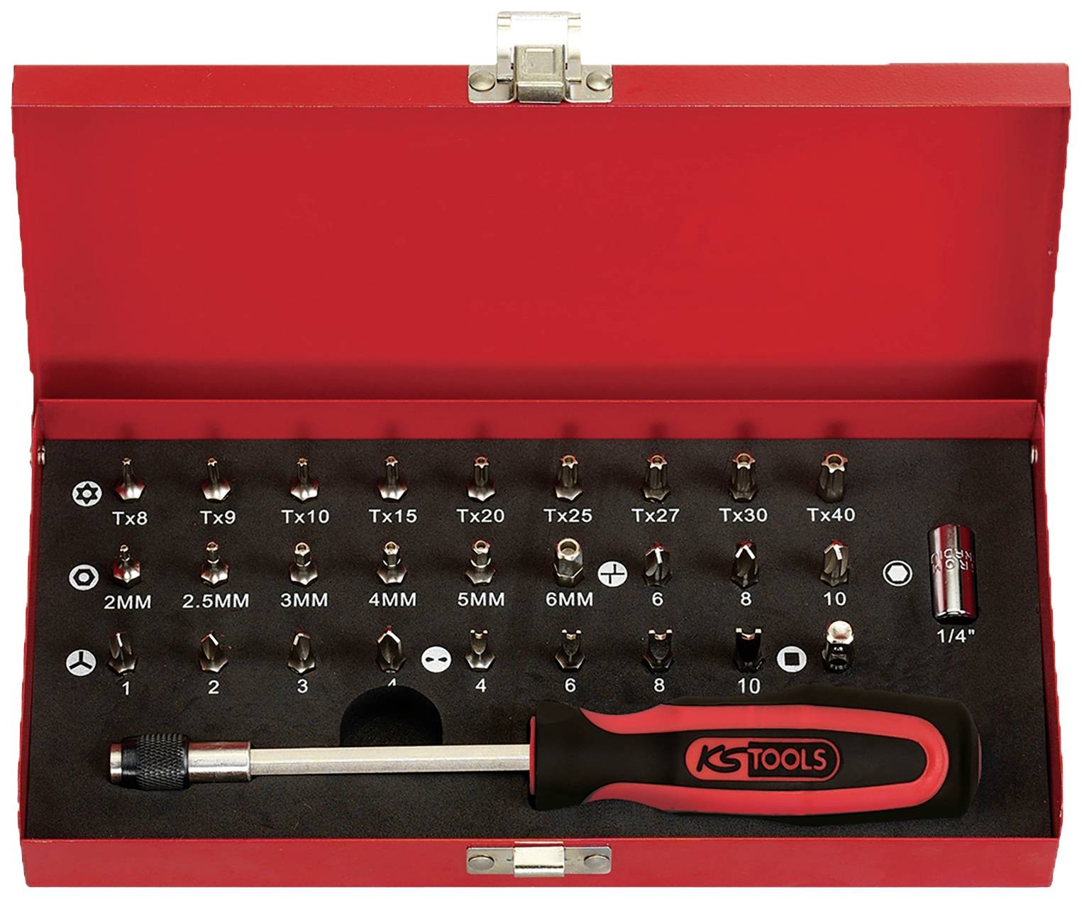 KS Tools 911.2029 9112029 Bit készlet Külső hatlap Bit tartó csavarhúzóval