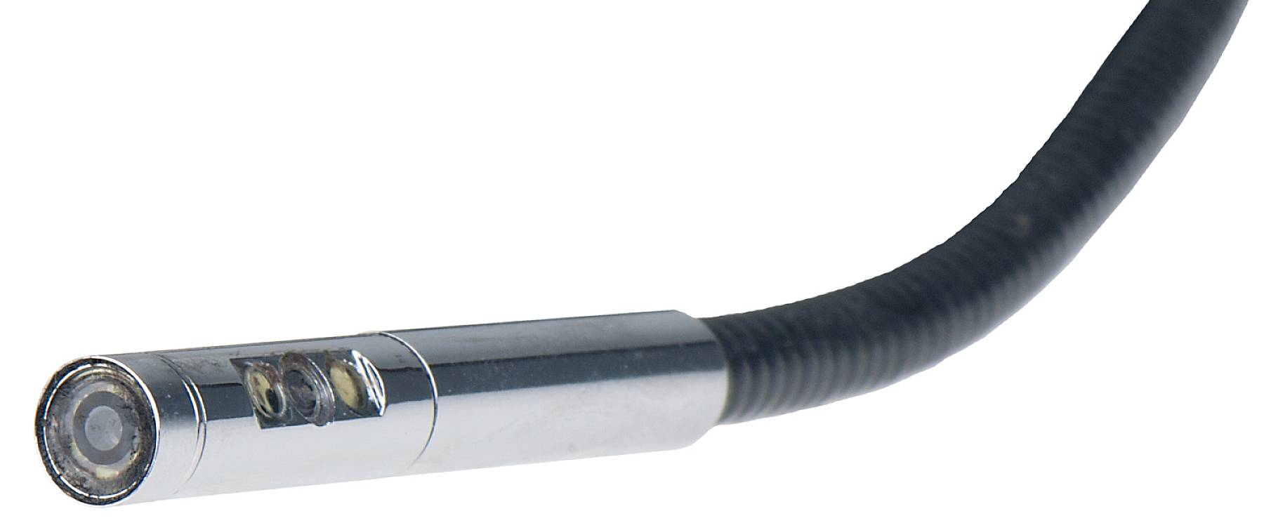 Egy flexibilis kábelű endoszkóp, kisméretű kamerával a végén, amely alkalmas nehezen hozzáférhető területek vizsgálatára vagy javítására.