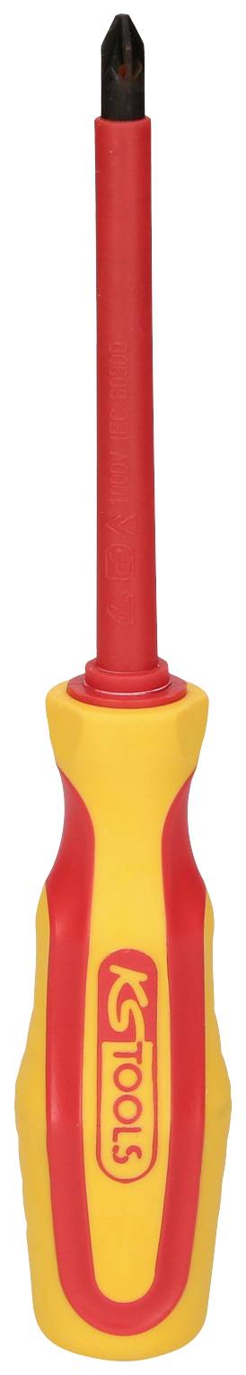 KS Tools 117.0536 1170536 VDE Kereszthornyú csavarhúzó PZ 2 Penge hossz: 100 mm DIN 7438