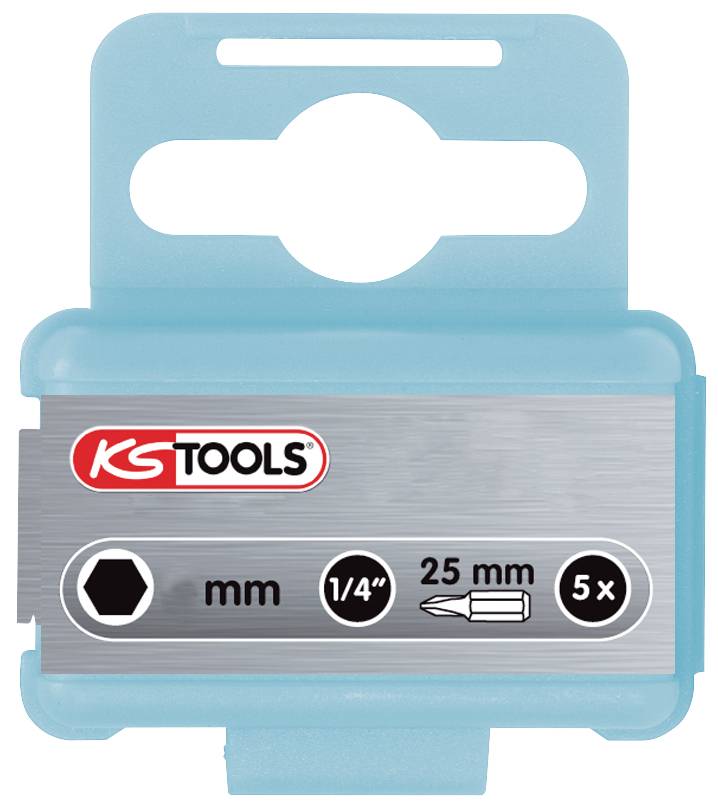 KS Tools 910.2258 Hatlap bit Nemesacél V2A Rozsdamentes C 6.3 5 db