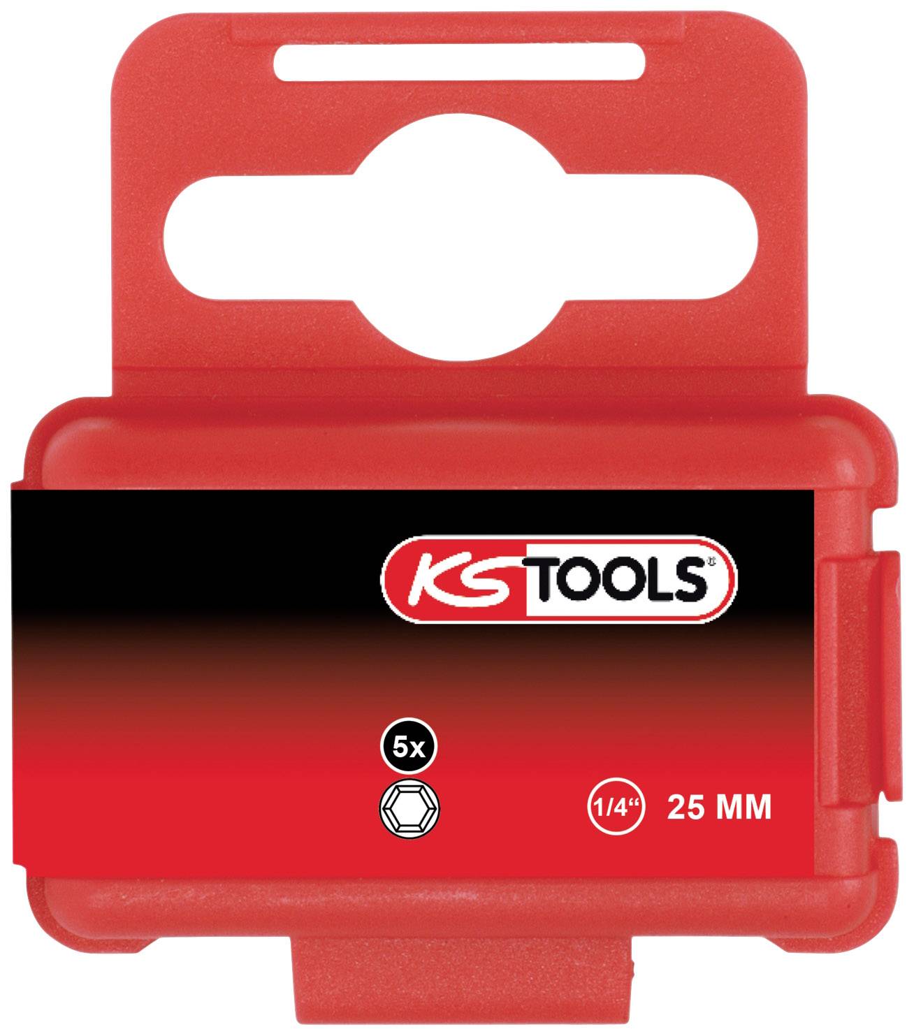 KS Tools 911.3725 Hatlap bit Szerszámacél Nikkelezett C 6.3 5 db
