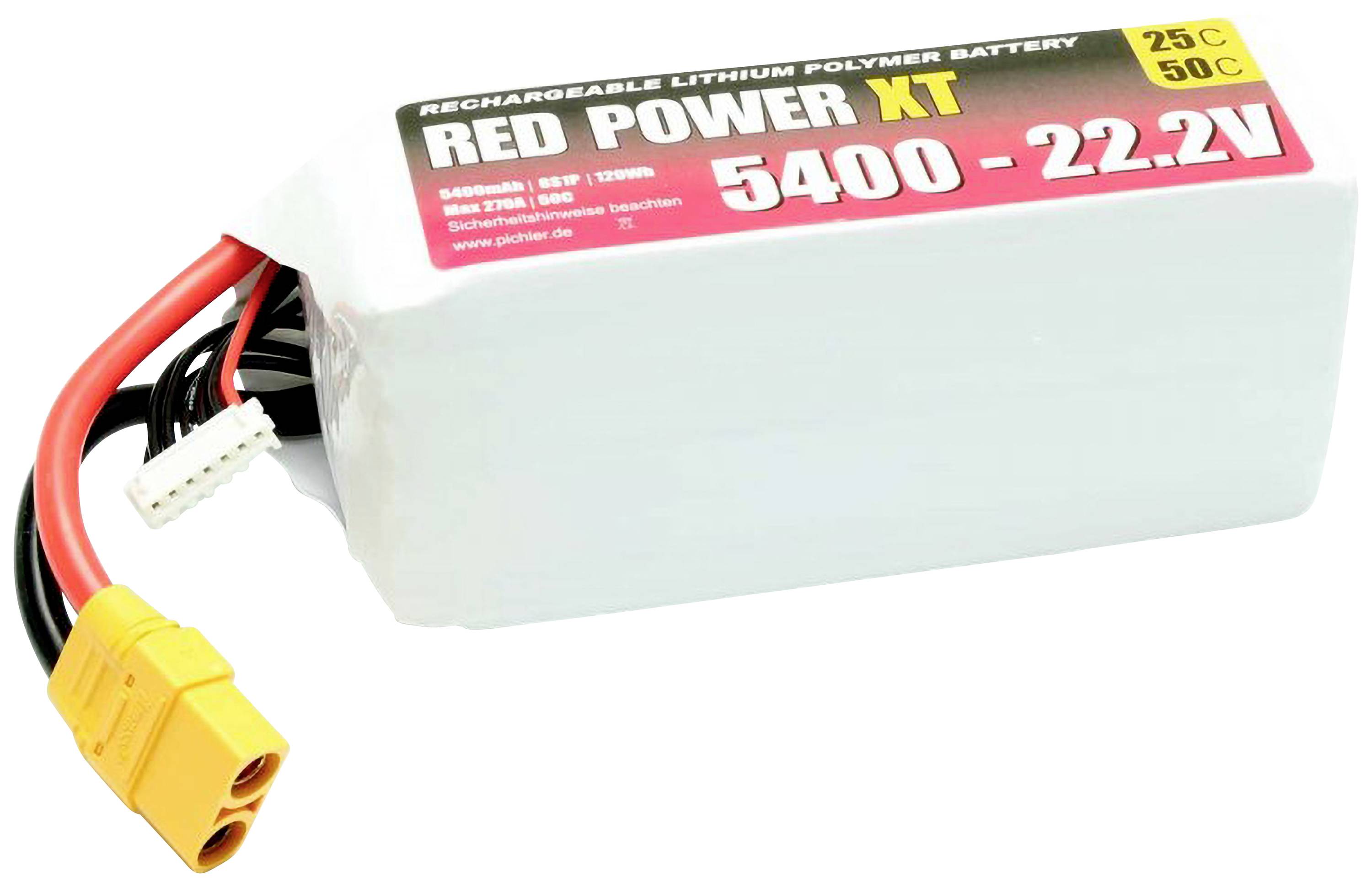 Red Power Akkucsomag, LiPo 22.2 V 5400 mAh 25 C Soft doboz XT90