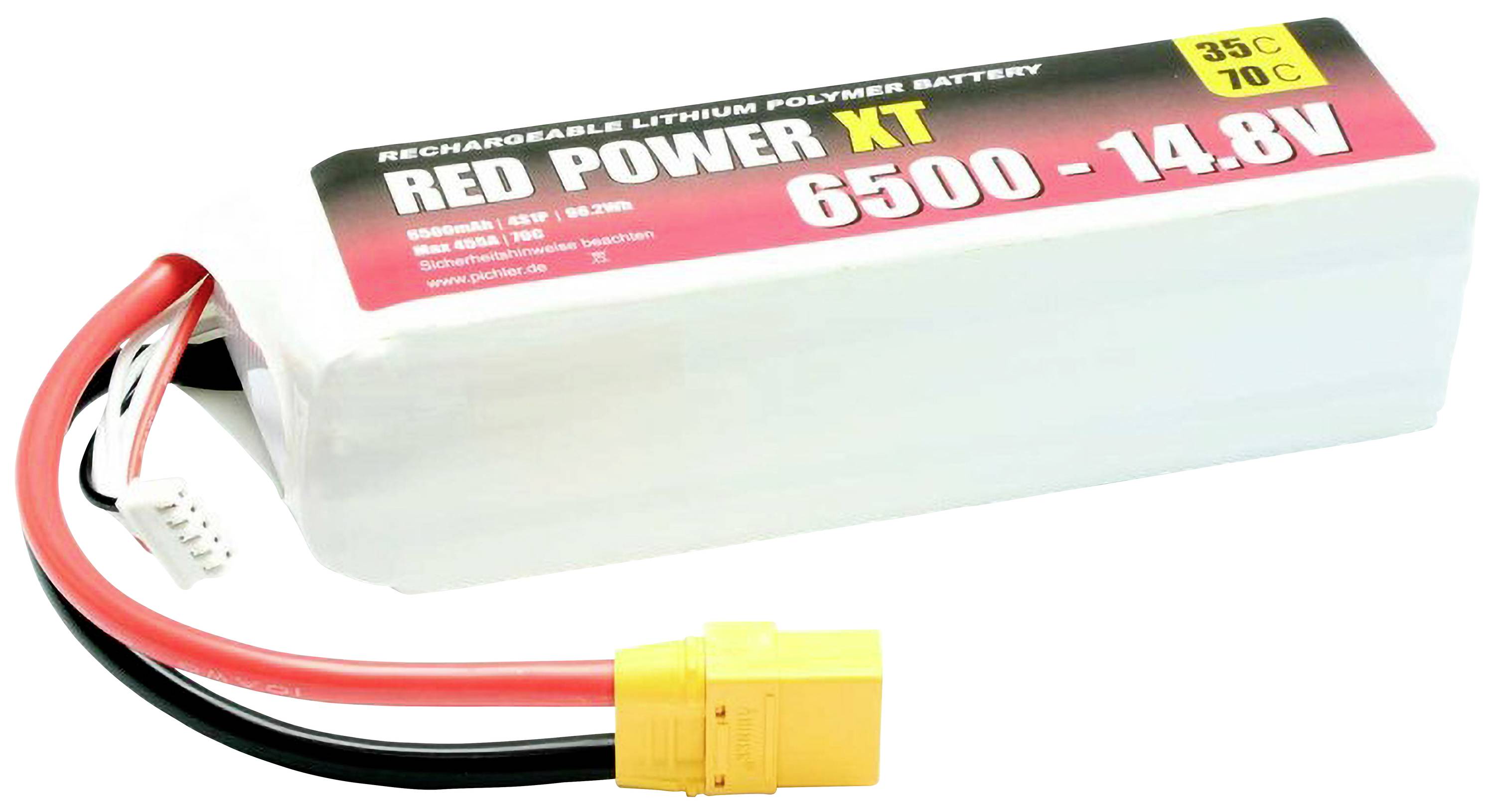 Red Power Akkucsomag, LiPo 14.8 V 6500 mAh 35 C Soft doboz XT90
