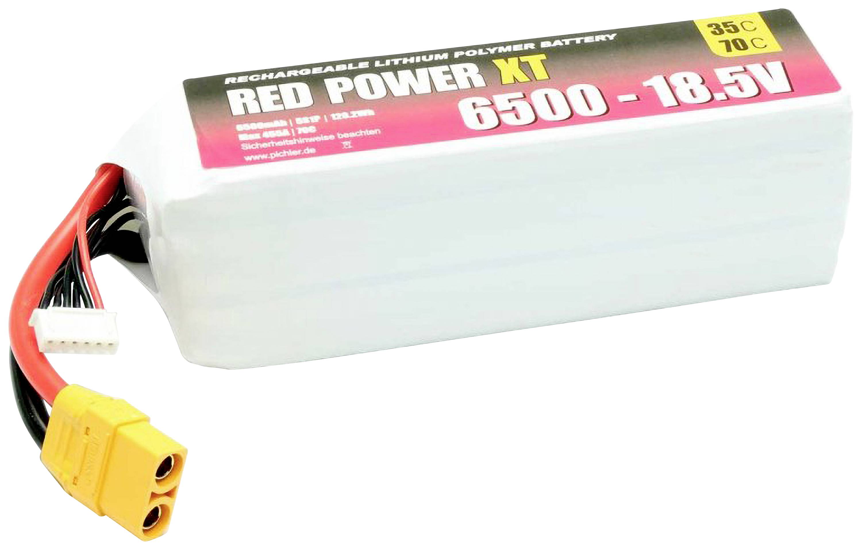 Red Power Akkucsomag, LiPo 18.5 V 6500 mAh 35 C Soft doboz XT90