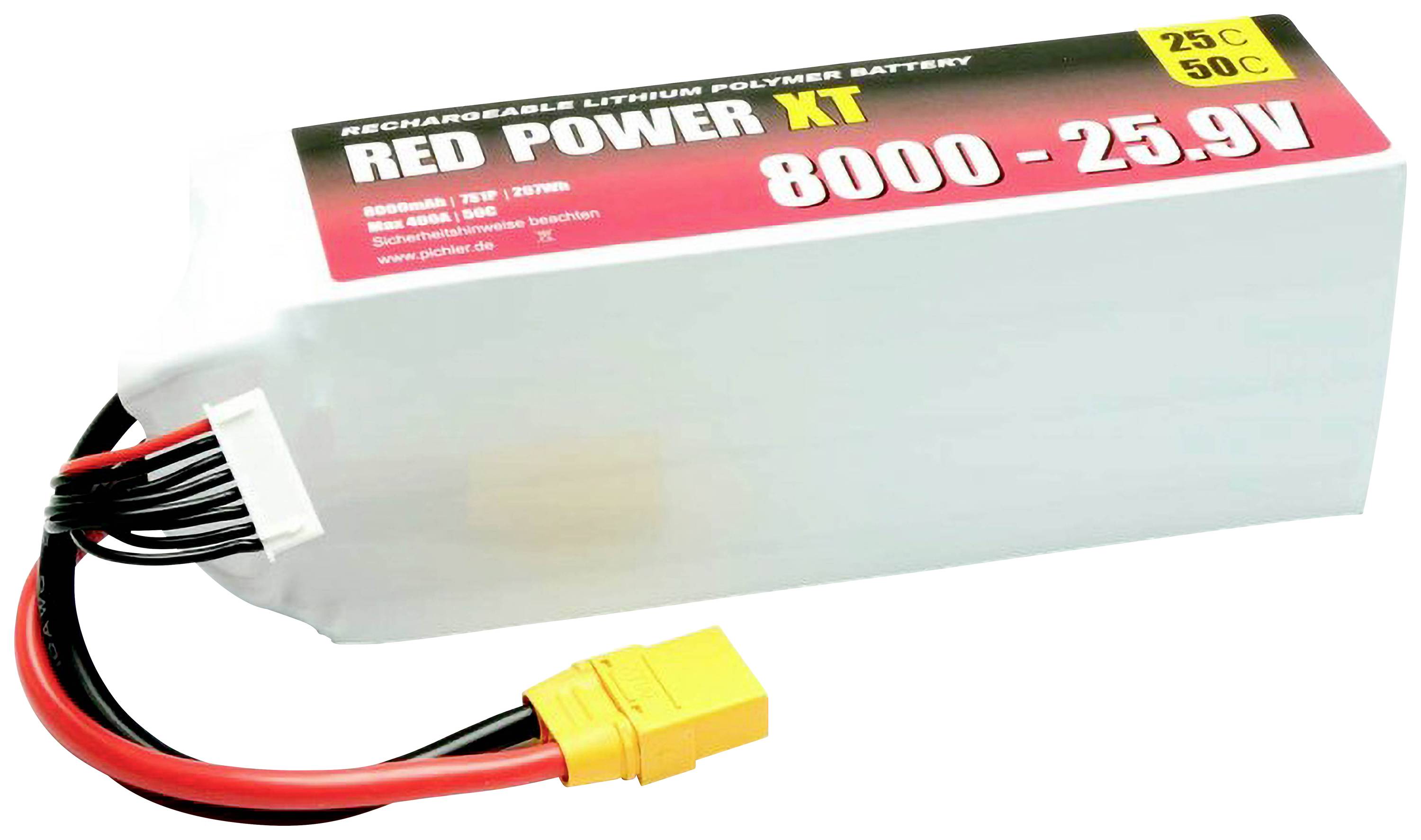 Red Power Akkucsomag, LiPo 25.9 V 8000 mAh 25 C Soft doboz XT90