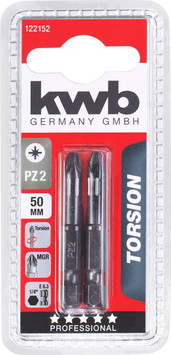 kwb 122152 Kerek hatlap bit PZ 2 Acél 2 db