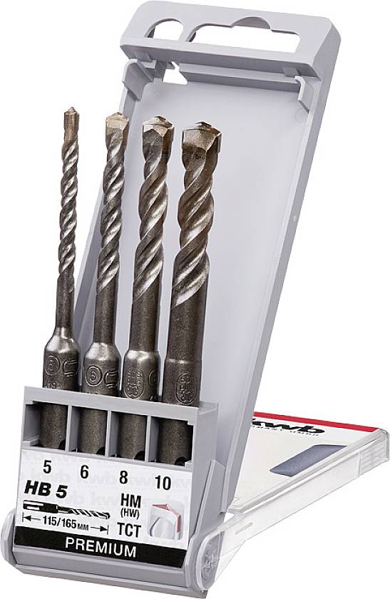 kwb 240530 Acél Kalapácsfúró készlet 1 db 5 mm, 6 mm, 8 mm, 10 mm SDS-Plus 1 db