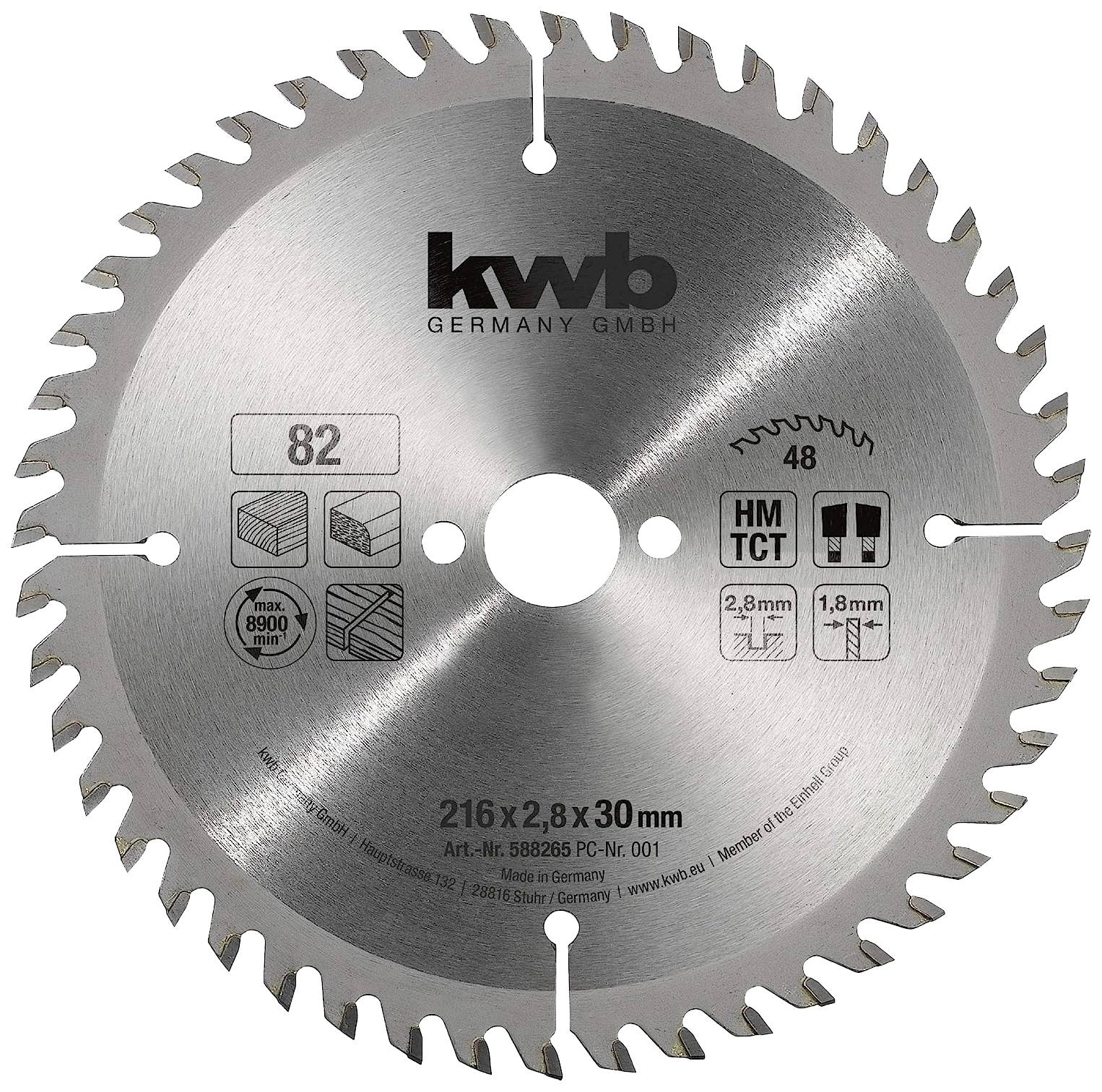 kwb 588265 Körfűrészlap 216 x 30 mm 1 db
