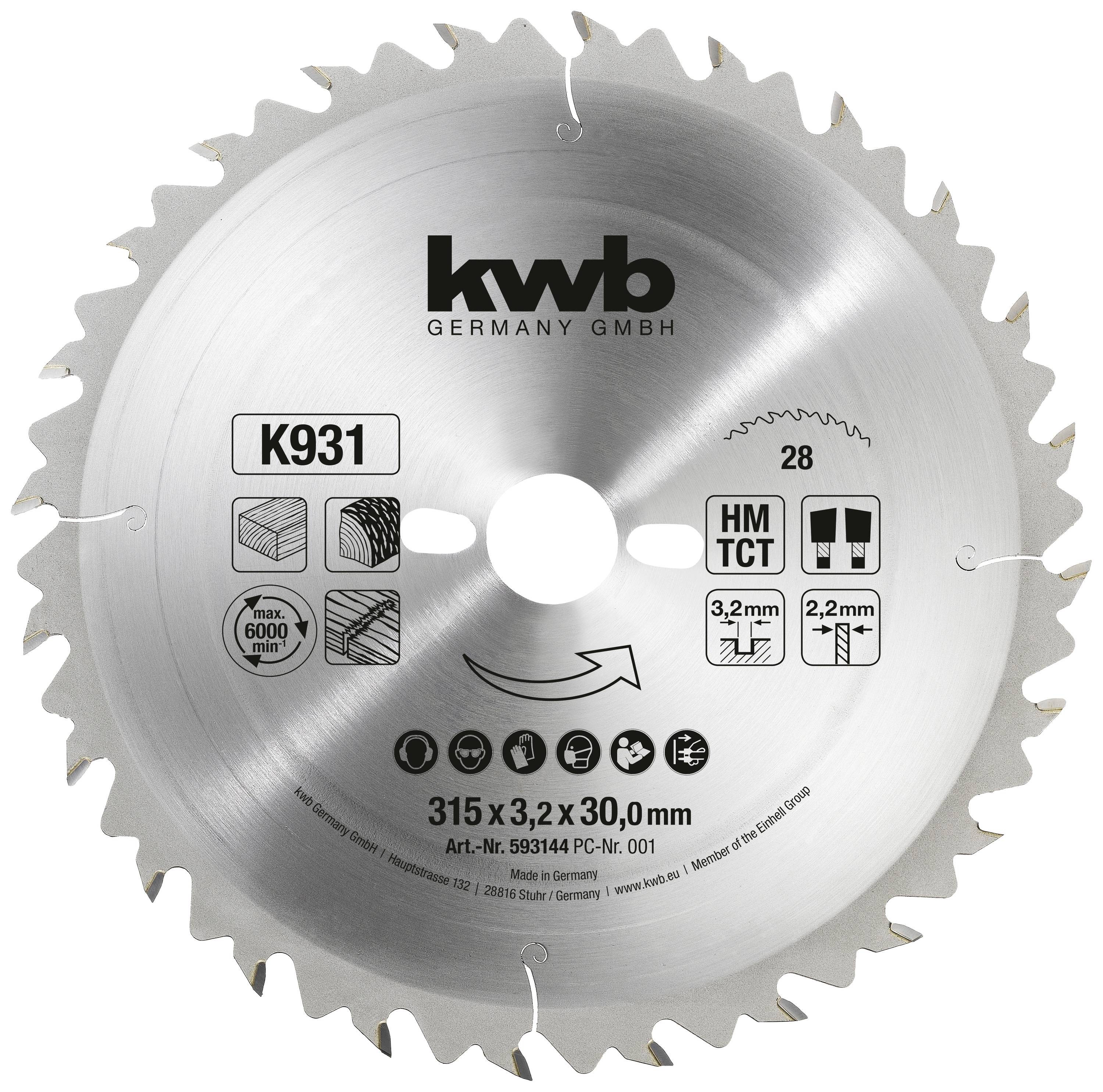 kwb 593144 Körfűrészlap 315 x 30 mm 1 db