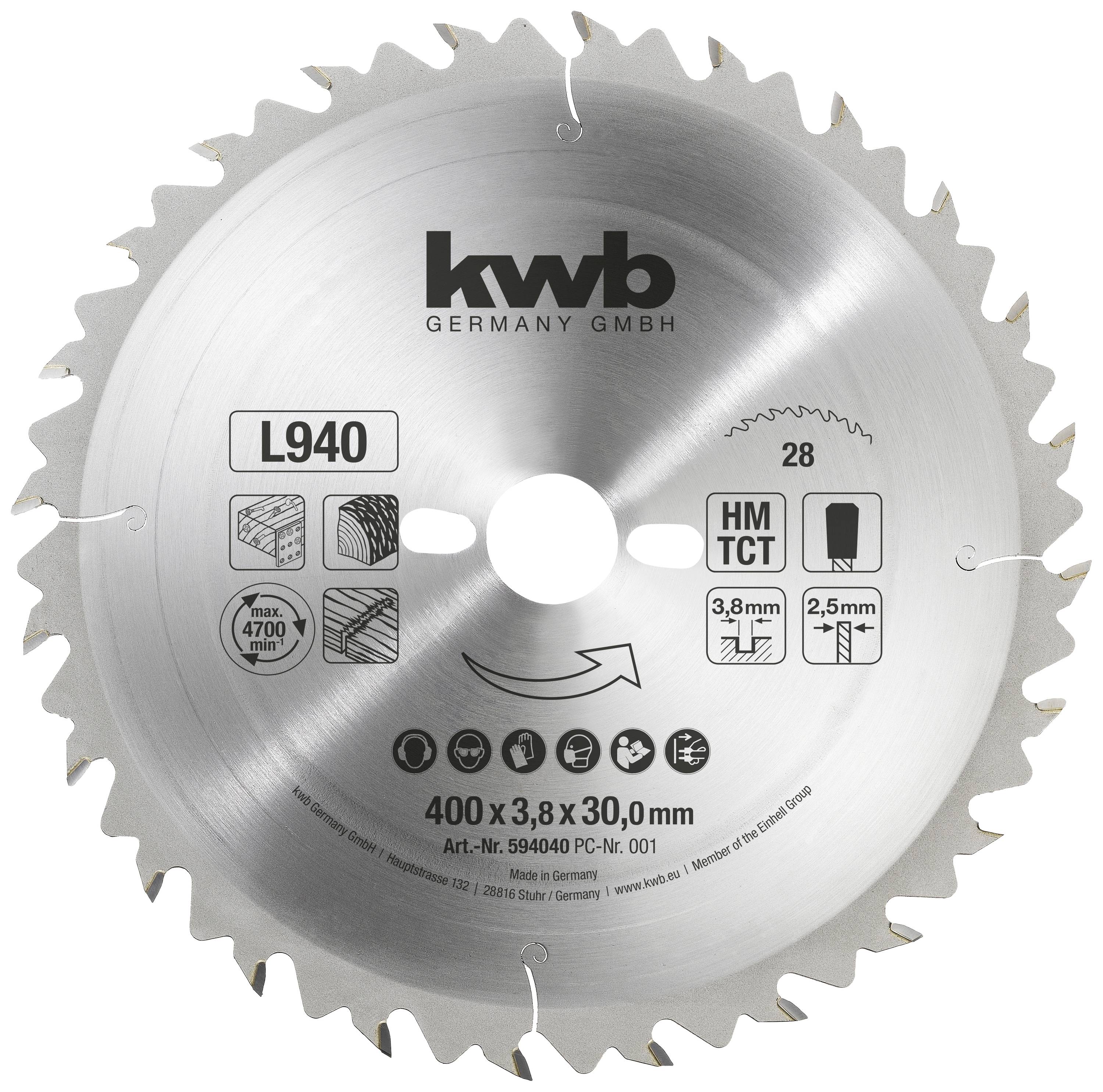 kwb 594040 Körfűrészlap 400 x 30 mm 1 db