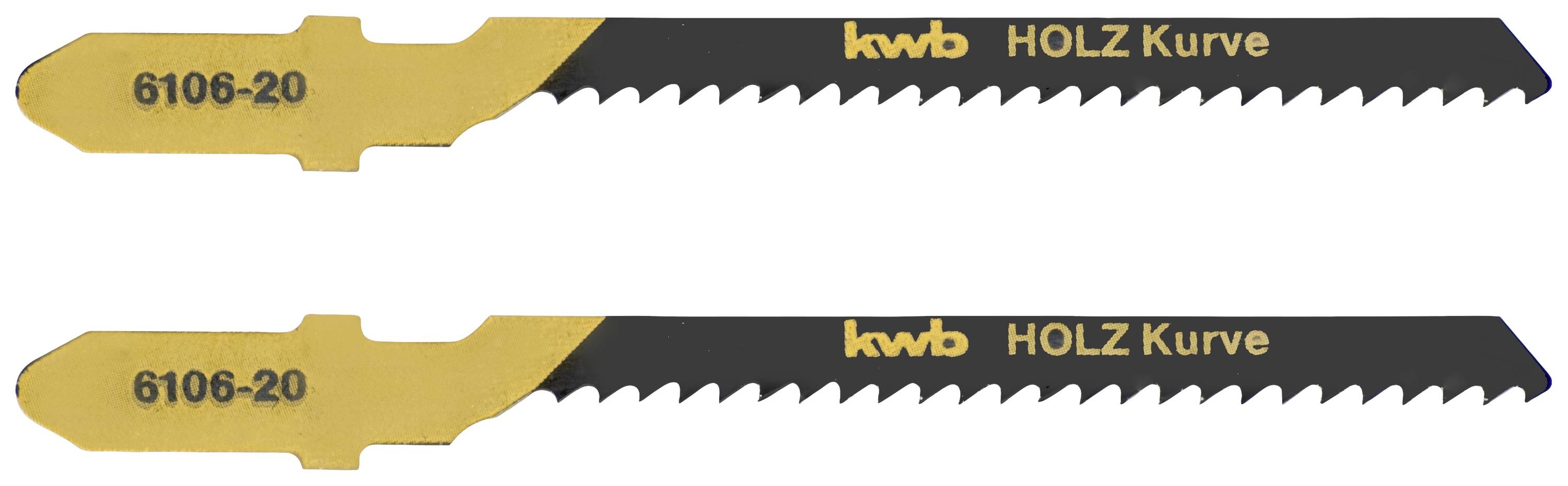 kwb 610620 Szúrófűrészlapok, famegmunkálás, speciális merülőfog, HCS, 2 x görbe 2 db