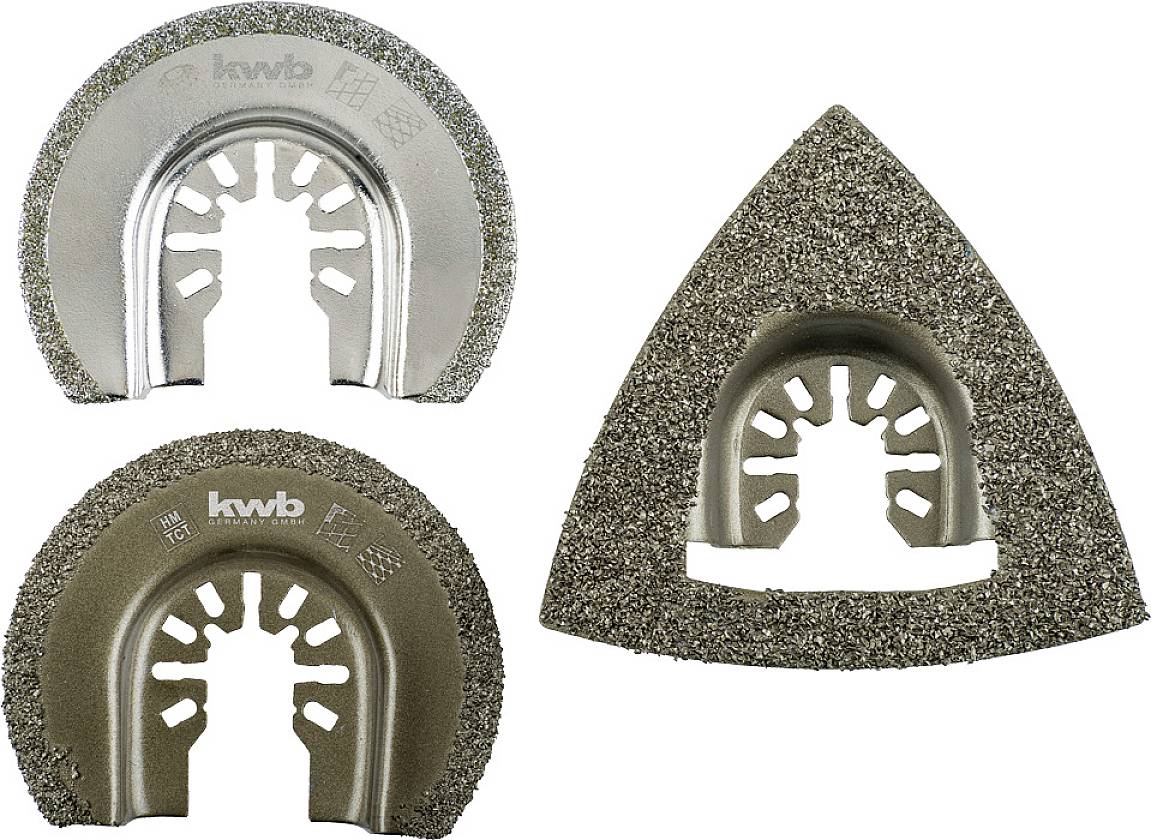 KWB Kit de pon&ccedil;age de carreaux et mortier - 3 pi&egrave;ces multitool